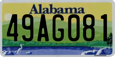 AL license plate 49AG081