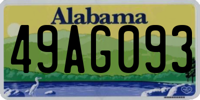 AL license plate 49AG093
