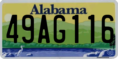 AL license plate 49AG116