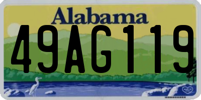 AL license plate 49AG119