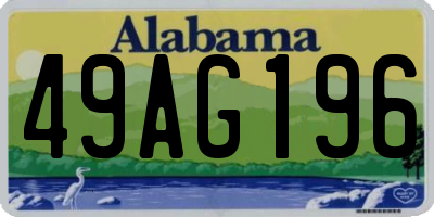AL license plate 49AG196