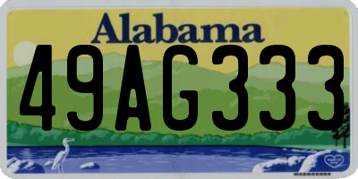 AL license plate 49AG333