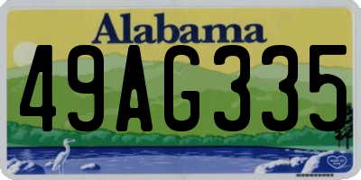 AL license plate 49AG335