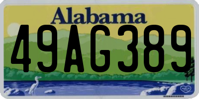 AL license plate 49AG389
