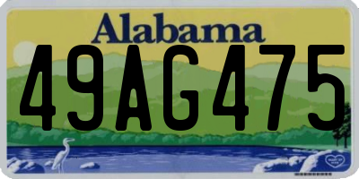 AL license plate 49AG475