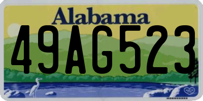 AL license plate 49AG523