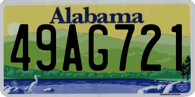AL license plate 49AG721