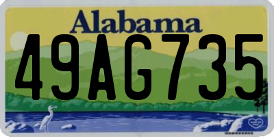 AL license plate 49AG735
