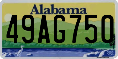 AL license plate 49AG750
