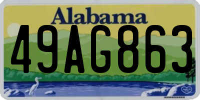 AL license plate 49AG863