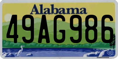 AL license plate 49AG986