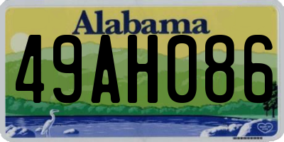 AL license plate 49AH086