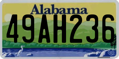 AL license plate 49AH236