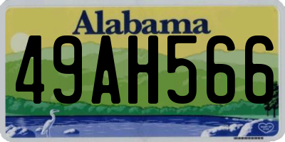 AL license plate 49AH566