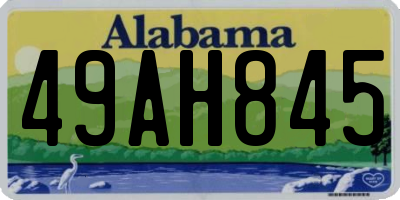AL license plate 49AH845