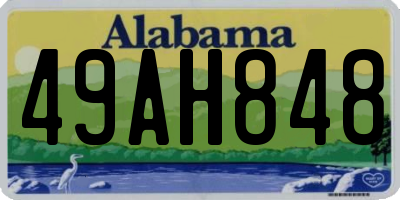 AL license plate 49AH848