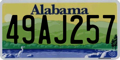 AL license plate 49AJ257