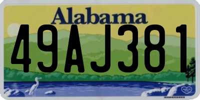 AL license plate 49AJ381