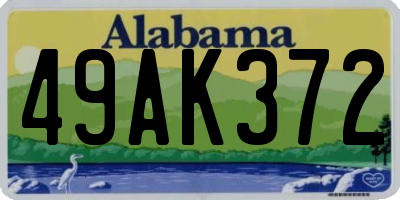 AL license plate 49AK372