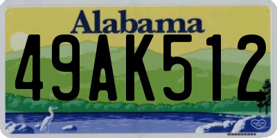AL license plate 49AK512