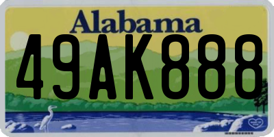 AL license plate 49AK888