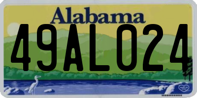 AL license plate 49AL024