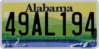 AL license plate 49AL194