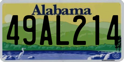 AL license plate 49AL214