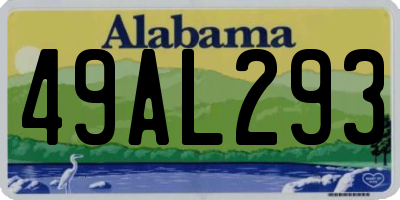 AL license plate 49AL293