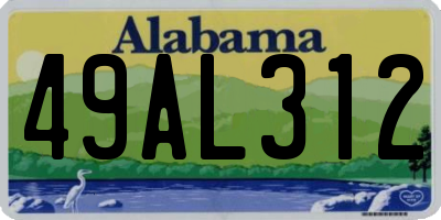 AL license plate 49AL312