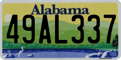 AL license plate 49AL337