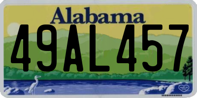 AL license plate 49AL457