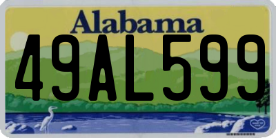 AL license plate 49AL599