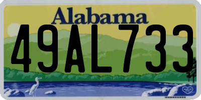 AL license plate 49AL733