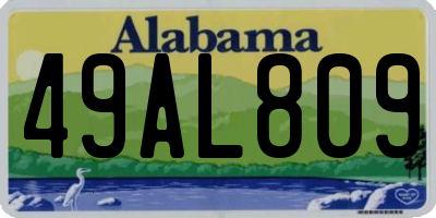 AL license plate 49AL809