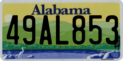 AL license plate 49AL853