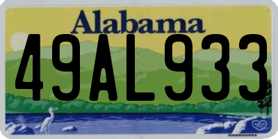 AL license plate 49AL933