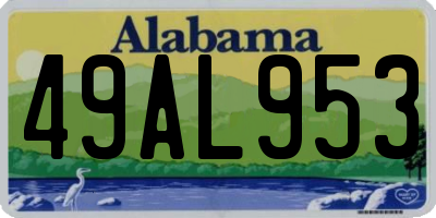 AL license plate 49AL953