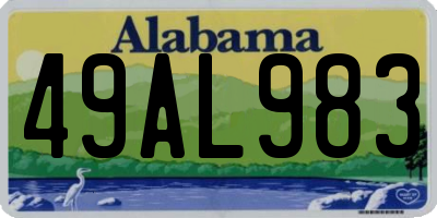 AL license plate 49AL983