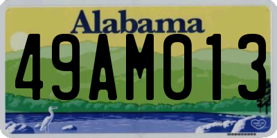 AL license plate 49AM013