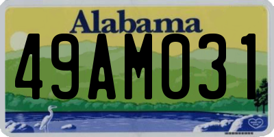 AL license plate 49AM031