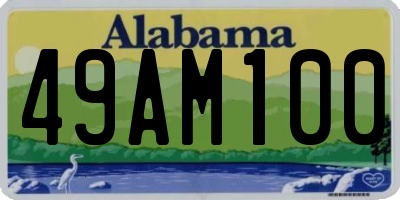 AL license plate 49AM100