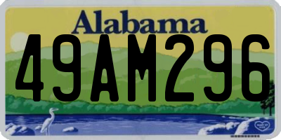AL license plate 49AM296