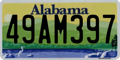 AL license plate 49AM397