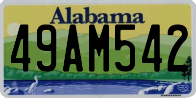 AL license plate 49AM542
