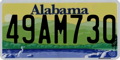 AL license plate 49AM730
