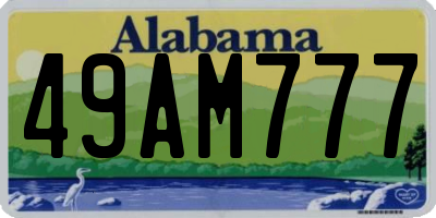 AL license plate 49AM777