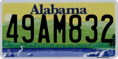 AL license plate 49AM832