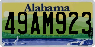 AL license plate 49AM923