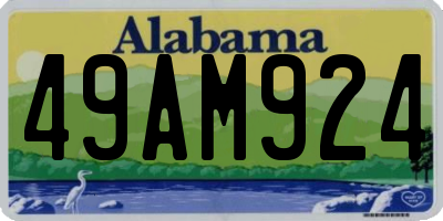 AL license plate 49AM924